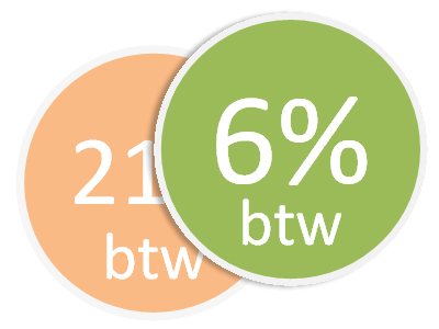 VERLAGING BTW TARIEF !!