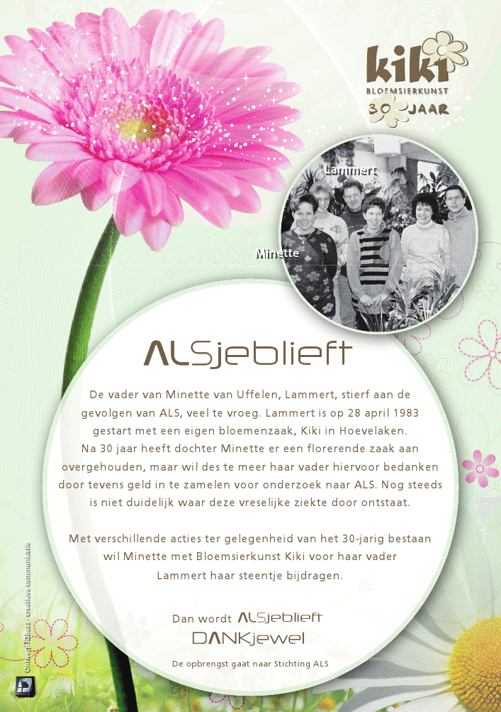 Wij zetten ons in voor ALS!