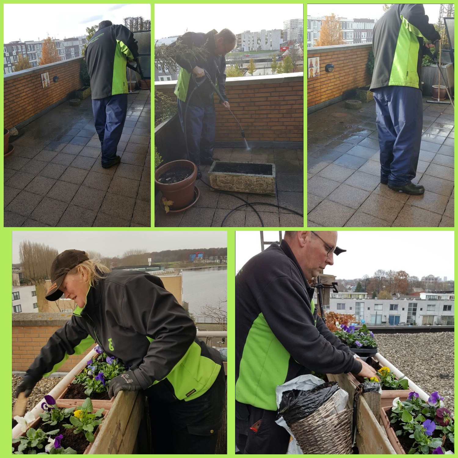 Verzorging van balkons.