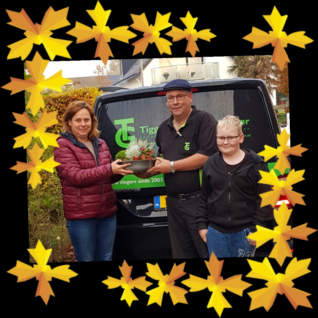 Prijs uitreiking plantenbak aan Hettie van Beek!!